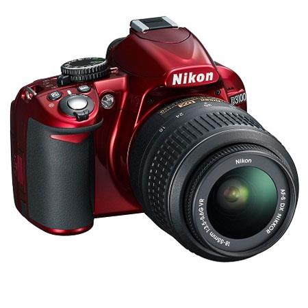 Nikon D3100 Digital SLR Camera with 18-55mm NIKKOR VR Lens - Red - Refurbished by Nikon U.S.A.