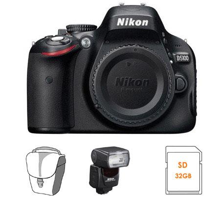 Nikon D5100 16.2 Megapixel DX-Format Digital SLR Camera Body with 3.0 inch LCD, 1080p HD Movies - Bundle - with Nikon SB-700 TTL AF Shoe Mount Speedlight, USA