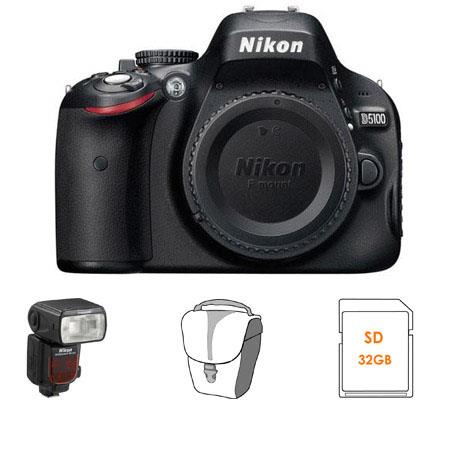 Nikon D5100 16.2 Megapixel DX-Format Digital SLR Camera Body with 3.0 inch LCD - Bundle - with Nikon SB-910 TTL AF Shoe Mount Speedlight, USA Warranty
