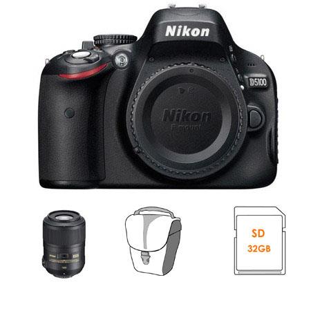 Nikon D5100 Digital SLR Camera Body with Nikon 85mm f/3.5G AF-S DX Micro ED (VR-II) Lens - U.S.A. Warranty