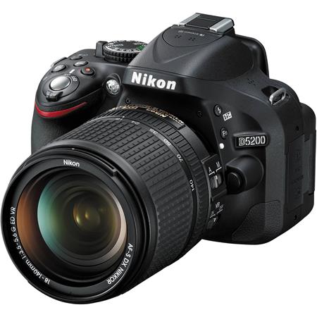 Nikon D5200 24.1 MP DX-Format DSLR Camera Kit with AF-S DX NIKKOR 18-140mm f/3.5-5.6G ED VR Lens, Black