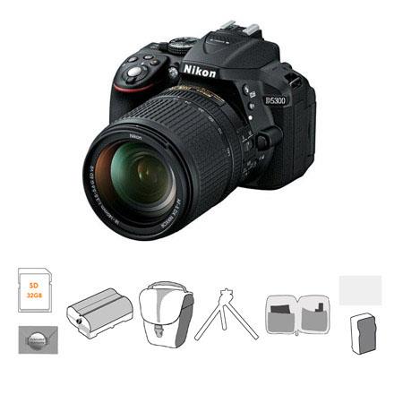 Nikon D5300 24.1 Megapixel DX-Format DSLR Camera with AFS DX 18-140mm Lens - Black - Bundle With Lowe Pro Bag Black ,32 Ultra SDHC CL10 Card, New Leaf 3 Year (Spills & Drops) Warranty, Spare ENEL14 Battery , Tripod, Cleaning Kit , SD Card Reader , Rapid C