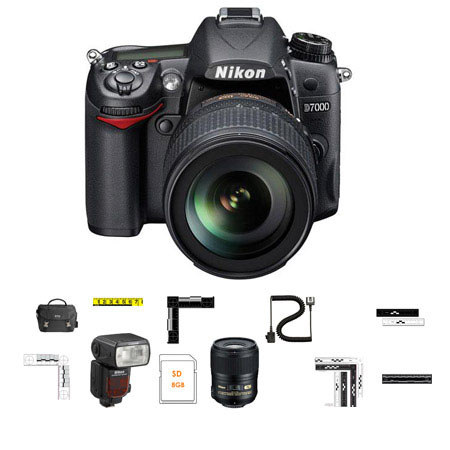 Adorama CSI Advanced Photo Kit with Nikon D7000 DSLR Camera, 18-105mm DX VR Lens, Nikon 60mm f/2.8G AF-S Micro Nikkor AF ED Lens, Nikon SB-910 TTL AF Shoe Mount