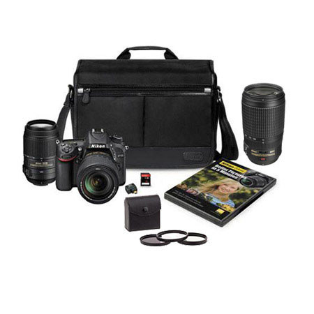 Nikon D7100 DSLR Camera with 18-140mm DX ED VR Lens & 55-300mm ED VR Lens and Nikon Accessory Pack - BUNDLE - with 70-300mm VR Lens and 67mm 3-Piece Filter Kit