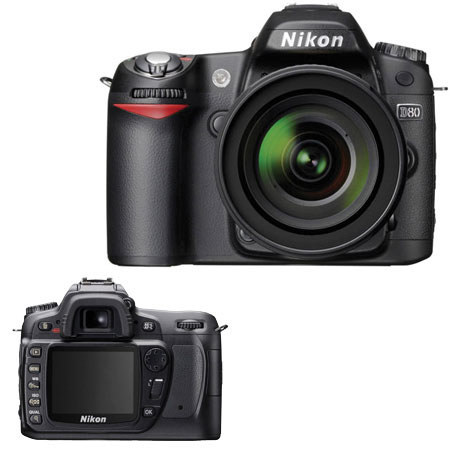 Nikon D80 Digital SLR Camera 3X Zoom Kit with 18 - 55mm f/3.5-5.6G ED II AF-S DX Zoom-Nikkor Lens, USA Warranty image