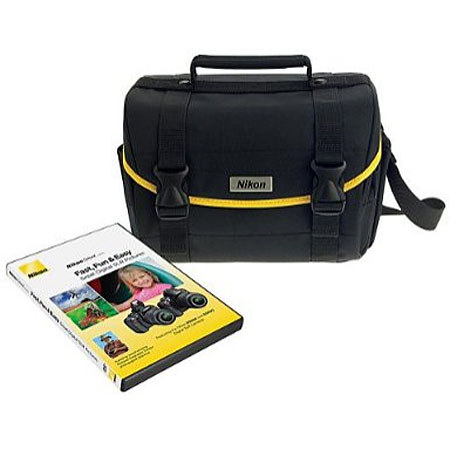 Nikon D-SLR Camera Bag with Nikon "Fast, Fun &amp; Easy" Great Digital Pictures DVD image