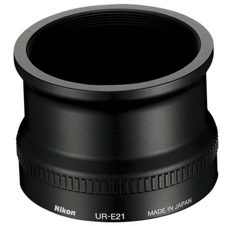 Nikon UR-E21 Adapter Ring, Connects WC-E76 Wide Conversion Lens to the Coolpix P6000 Camera. image