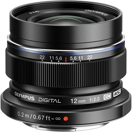 Olympus M.Zuiko Digital ED 12mm F/2 Lens - for Micro Four Thirds System, Black