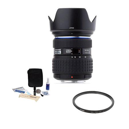 Olympus 14-54mm f/2.8-3.5 II Zuiko ED Digital SLR Zoom Lens Kit, with Tiffen 67mm UV Wide Angle Filter, Digital Camera & Lens Cleaning Kit