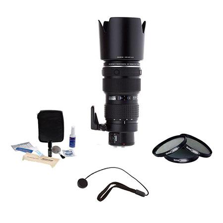 Olympus Zuiko 35-100mm F/2 EZ Digital Zoom Lens for E Series DSLRs - (Four Thirds System) - Lens Bundle - with Pro Optic 77mm Digital Essentials Filter Kit, Lens Cap Leash,Professional Lens Cleaning Kit