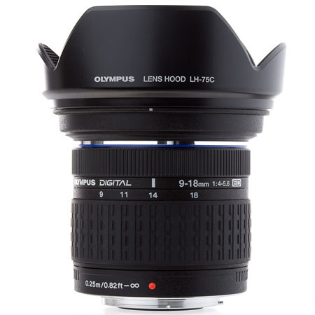 Olympus Zuiko 9-18mm f/4.0-5.6 E-ED Digital Zoom Lens for E Series DSLRs - (Four Thirds System)