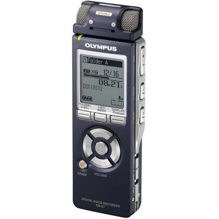 Olympus DS-61 Digital Voice Recorder with 2 GB Built-in Memory, Record Up to 530 Hours image