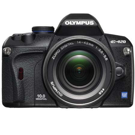Olympus E-420 10.0 Megapixel Digital SLR Camera with 14mm - 42mm f/3.5-f/5.6 Zuiko Digital Zoom Lens - Refurbished by Olympus U.S.A. image