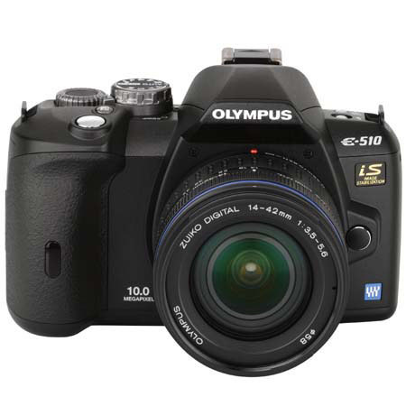 Olympus Evolt E-510 10.0 Megapixel Digital SLR Camera with Supersonic Wave Filter and 2.5" HyperCrystal LCD Screen with 14-42 mm f 3.5-5.6 Zuiko Digital Zoom Lens image