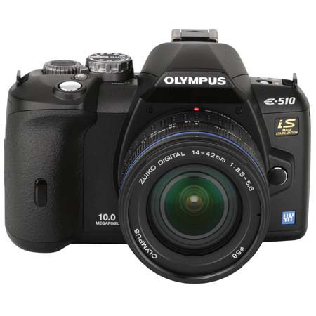 Olympus Evolt E-510 10.0 Megapixel Digital SLR Camera with 2.5" HyperCrystal LCD Screen with 14-42 mm &amp; 40-150 mm Lens image