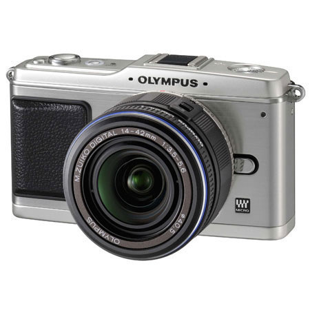 Olympus E-P1 Pen, with 14mm-42mm f/3.5-5.6 ED Black Lens, Silver Body - Refurbished by Olympus image