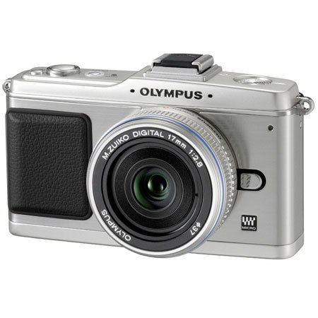 Olympus E-P2 Pen, Interchangeable Lens Digital Camera - Silver, 12.3 Megapixel with M.Zuiko Digital 17mm f/2.8 ED Lens, Silver image