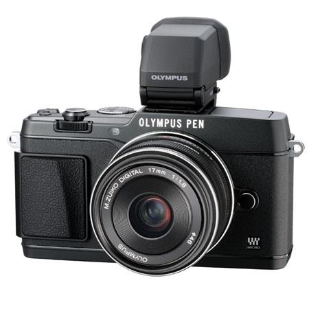 Olympus Pen E-P5 Micro Four Thirds Mirrorless Digital Camera with 17mm f1.8 Lens, VF-4 Electronic Viewfinder, Black
