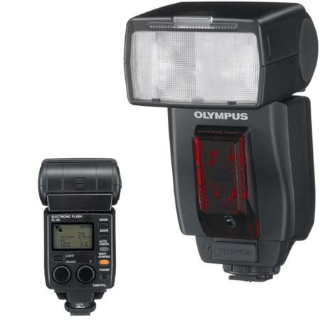 Olympus FL-50, Electronic Off Camera Flash for the E-1 Digital SLR Camera, Guide Number 164 feet / 50 meters at ISO 100. image