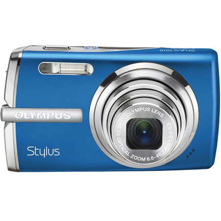 Olympus Stylus 1010 Digital Camera, 10 Megapixel, 7x Optical Zoom, 5x Digital Zoom, 2.7&quot; LCD Screen, Blue image