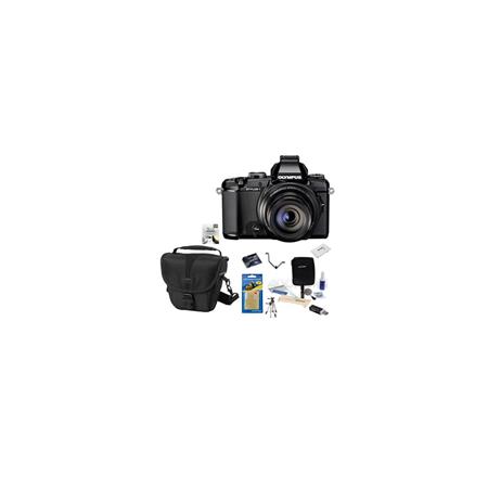 Olympus Stylus 1 Digital Camera, 12MP, Bundle With Camera Case, 32GB Class 10 SDHC Card, New Leaf 3 Year (Drops & Spills) Warranty, Cleaning Kit, Screen Protector, Sunpack Tripod, SD Card Reader, Case Case