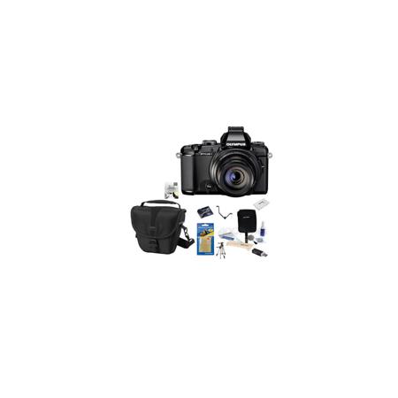 Olympus Stylus 1 Digital Camera, 12MP, Bundle With Camera Case, 32GB Class 10 SDHC Card, New Leaf 3 Year (Drops & Spills) Warranty, Cleaning Kit, Screen Protector, Sunpack Tripod, SD Card Reader, Case Case