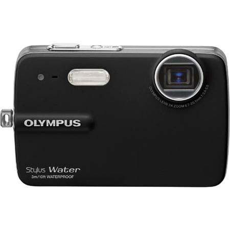 Olympus Stylus 550 Waterproof Digital Camera, 10 Megapixels, 3x Optical, 5x Digital Zoom, 2.5&quot; LCD Screen, Black image