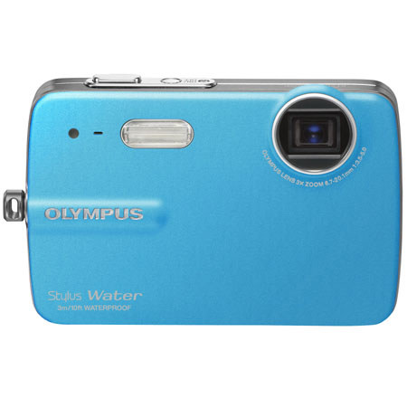 Olympus Stylus 550 Waterproof Digital Camera, 10 Megapixels, 3x Optical, 5x Digital Zoom, 2.5&quot; LCD Screen, Blue image