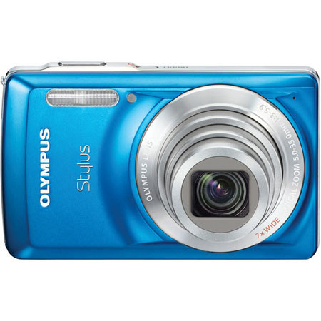 Olympus Stylus 7030 14 Megapixels Digital Camera, 7x Optical Zoom, 5x Digital Zoom, AF Tracking, 2.7" LCD Screen, Blue image