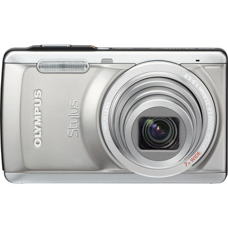 Olympus Stylus 7040 14 Megapixels Digital Camera, 7x Optical Zoom, 5x Digital Zoom, HD Movie/HDMI Control, 3.0" LCD Screen, Titanium image