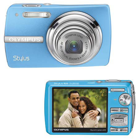 Olympus Stylus 820 Digital Camera, 8.0 Megapixel, 5x Optical, 5.6x Digital Zoom, 2.7&quot; LCD Display, Blue image