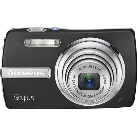 Olympus Stylus 840 Point and Shoot Digital Camera, 8.0 Megapixel, 5x Optical Zoom, 5.6x Digital Zoom, 2.7" LCD Screen, Black image