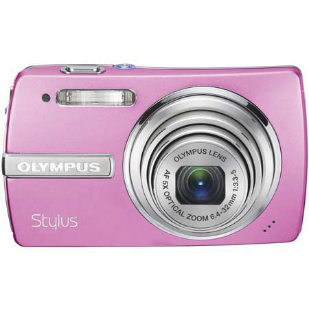Olympus Stylus 840 Point and Shoot Digital Camera, 8.0 Megapixel, 5x Optical Zoom, 5.6x Digital Zoom, 2.7" LCD Screen, Pink image