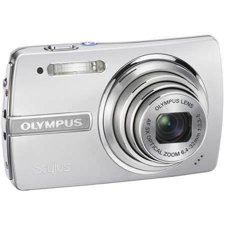 Olympus Stylus 840 Point and Shoot Digital Camera, 8.0 Megapixel, 5x Optical Zoom, 5.6x Digital Zoom, 2.7" LCD Screen, Silver image