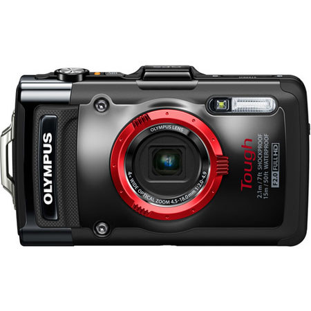 Olympus TG-2 iHS Digital Camera, 12 MP, BSI CMOS Sensor, 3" 610K OLED, 4x Optical Zoom + 4x Digital Zoom, 1080p Full HD Video, Black