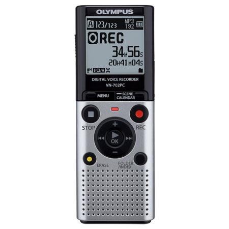 Olympus VN-702PC Digital Voice Recorder, 2GB Internal Memory, USB, MP3 and WMA Recording