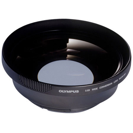 Olympus WCON-08D, 0.8x Wide Auxiliary Conversion Lens for C-8080 and SP-500UZ Wide Zoom Digital Camera. image