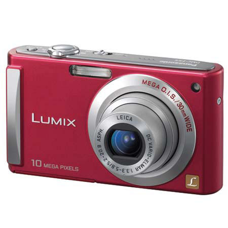 Panasonic Lumix DMC-FS5 Digital Camera with 30mm Wide-Angle Lens, 10.1 Megapixel, 4x Optical Zoom &amp; 4x Digital Zoom, Red image