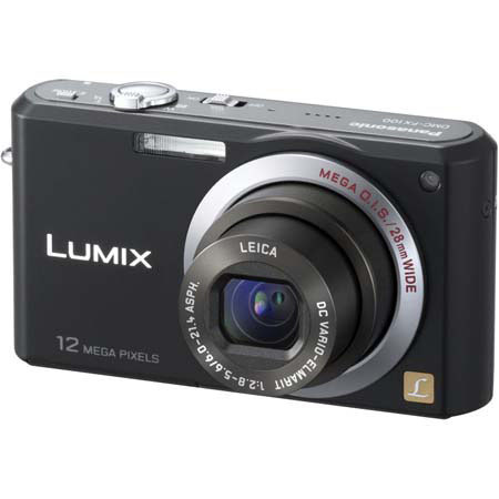 Panasonic Lumix DMC-FX100 Digital Camera, 12.2 MP, 3.6x Optical, 4x Digital Zoom, and 2.5&quot; LCD Display, Black. image