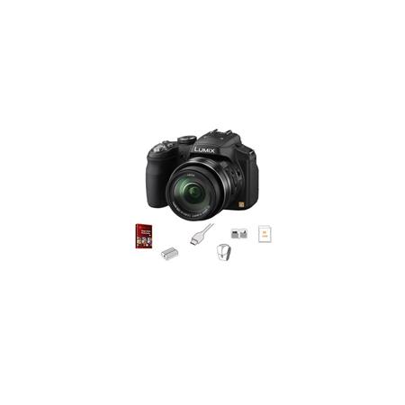 Panasonic Lumix DMC-FZ200 12.1MP Digital Camera, 25-600mm f/2.8 Leica Optical Zoom Lens - Bundle - with 16GB Class 10 SDHC Card, Lowepro Rezo TLZ-10 Holster-style Bag, Spare Battery, 6' HDMI Cable, Cleaning Kit for Optics, Red Giant Magic Bullet Photo-loo