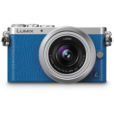 Panasonic Lumix DMC-GM1 Mirrorless Digital Camera (Blue) with 12-32mm Lens (Silver) , 16MP, 3