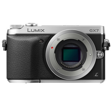 Panasonic Lumix DMC-GX7 Mirrorless Digital Camera Body, 16 MP, Tilt-Live Viewfinder, Full HD Video1080/60p, In-Body Stabilization, Silver