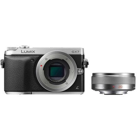 Panasonic Lumix DMC-GX7 Mirrorless Digital Camera Kit with 20mm 1.7 II Aspherical Micro 4/3 Lens Lens, Silver