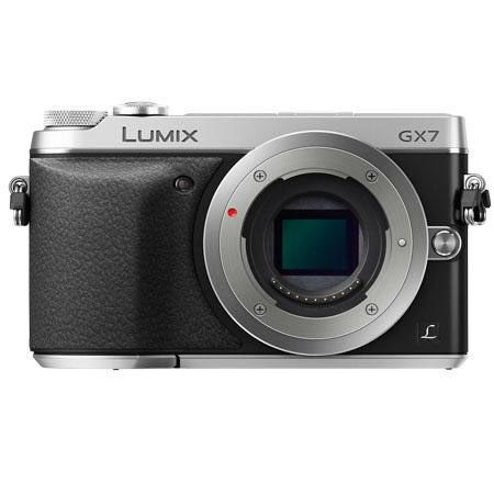 Panasonic Lumix DMC-GX7 Mirrorless Digital Camera Body, 16 MP, Tilt-Live Viewfinder, Full HD Video1080/60p, In-Body Stabilization, Silver - With FREE $100 Adorama Gift Card