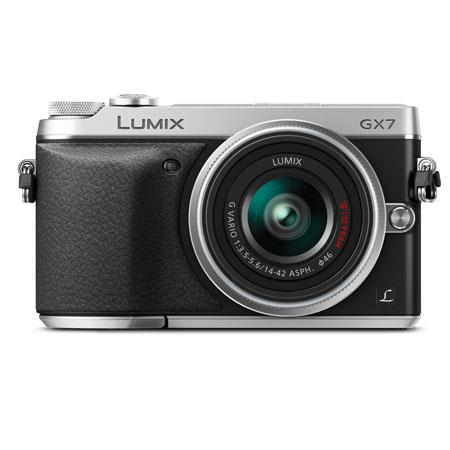 Panasonic Lumix DMC-GX7 Mirrorless Digital Camera Kit with Lumix G Vario 14-42mm/F3.5-5.6 Lens, Silver