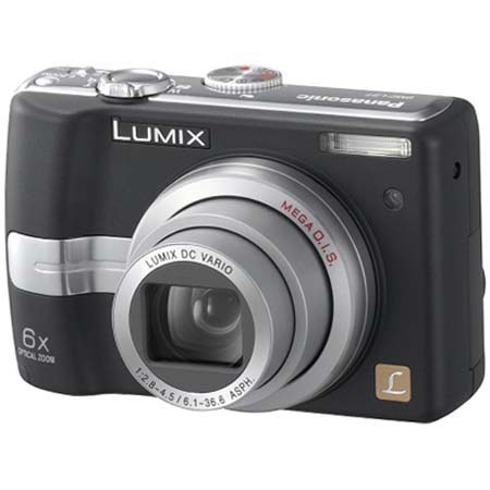 Panasonic Lumix DMC-LZ7K Digital Camera, 7.2 Megapixel, 6x Optical, 4x Digital Zoom, MEGA Optical Image Stabilization and 2.5" LCD Display- Black Finish image