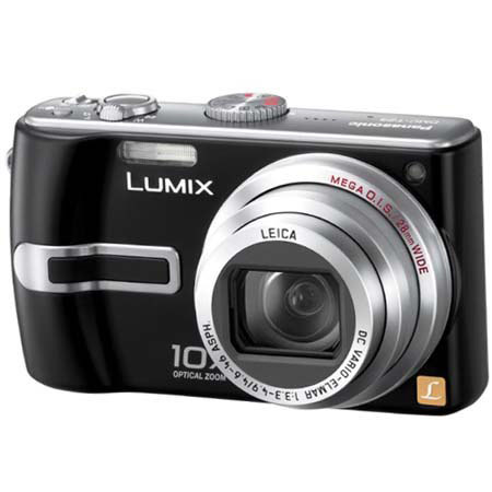 Panasonic Lumix DMC-TZ3K Digital Camera, 7.2 Megapixel, 10x Optical, 4x Digital Zoom, MEGA Optical Image Stabilization and 3" LCD Display - Black Finish image