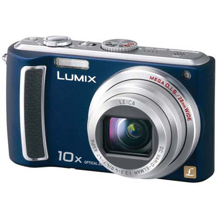 Panasonic Lumix DMC-TZ5 Digital Camera with 28mm Wide-Angle Lens, 9.1 Megapixel, 10x Optical Zoom &amp; 4x Digital Zoom, Blue image