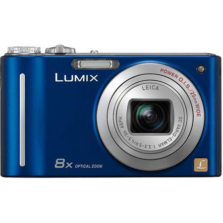 Panasonic Lumix DMC-ZR1A 12.1 Megapixel Compact Digital Camera with Power O.I.S., 8x Optical Zoom, 4x Digital Zoom &amp; 2.7" TFT LCD Display, Blue image