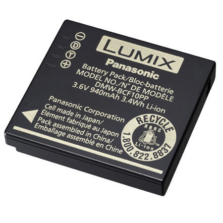 Panasonic DMW-BCF10 ID-Secured Lithium Ion Battery for the Lumix Digital Cameras - 3.6V, 940mAh image
